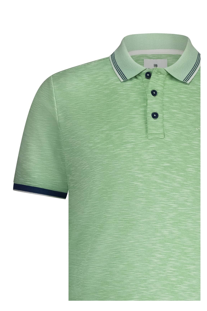GEMELEERDE POLO MET STREEPDETAILS 46115404 3400